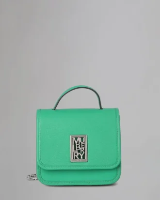Sadie Square Secondhand-Tasche in Lawn Green aus Silky Calf-Ledern