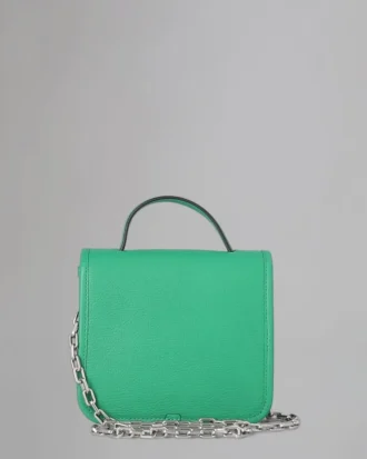 Sadie Square Secondhand-Tasche in Lawn Green aus Silky Calf-Ledern