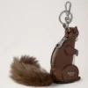 Schlüsselanhänger – Eichhörnchen, mehrfarbiges Leder und Lammfell