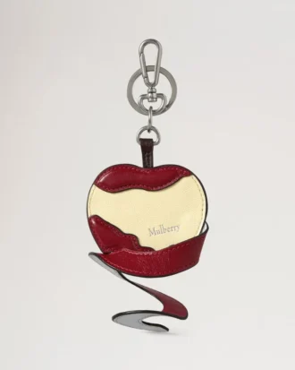 Schlüsselanhänger „Obst schälen“ – Apfel, mehrfarbig, Materialmix