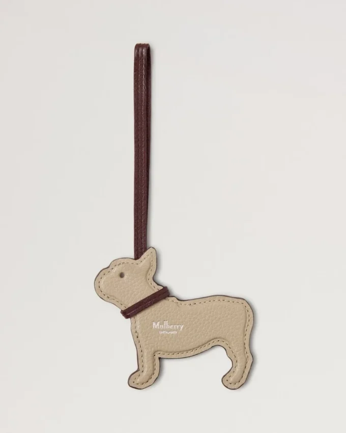 Schlüsselband-Schlüsselanhänger – Frenchie Dog Dune & Oxblood Small Classic Grain Schlüsselband-Schlüsselanhänger – Frenchie Dog Dune & Oxblood Small Classic Grain