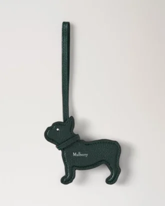 Schlüsselband-Schlüsselanhänger – Frenchie Dog Mulberry Green Small Classic Grain