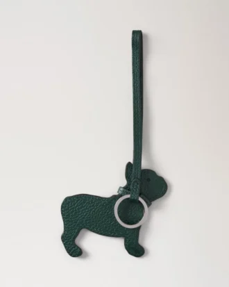 Schlüsselband-Schlüsselanhänger – Frenchie Dog Mulberry Green Small Classic Grain