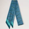 Schmaler Schal – Angelköder Marina-Blau Recyceltes Polyester Schmaler Schal – Angelköder Marina-Blau Recyceltes Polyester