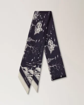 Schmaler Schal – British Park Deep Aubergine Recyceltes Polyester