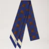 Schmaler Schal – Herztaschen Pigmentblau Recyceltes Polyester Schmaler Schal – Herztaschen Pigmentblau Recyceltes Polyester