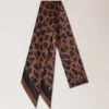 Schmaler Schal – Leopard Ebony Recyceltes Polyester Schmaler Schal – Leopard Ebony Recyceltes Polyester