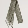 Schmaler Schal – Mulberry, Leinengrün, recyceltes Polyester Schmaler Schal – Mulberry, Leinengrün, recyceltes Polyester