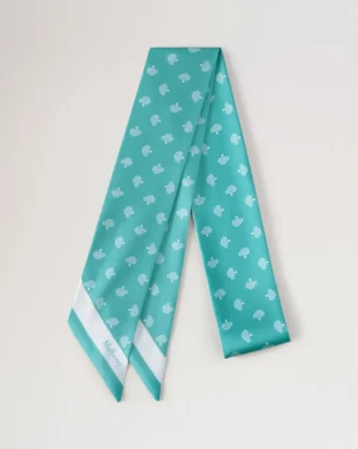 Schmaler Schal – Mulberry, marineblau, recyceltes Polyester