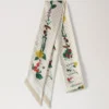 Schmaler Schal – Riverside Floral Eggshell Recyceltes Polyester Schmaler Schal – Riverside Floral Eggshell Recyceltes Polyester