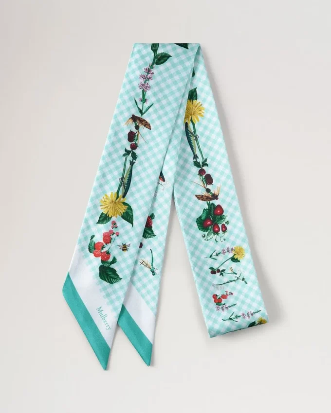 Schmaler Schal – Riverside Floral Marina Blue Recyceltes Polyester Schmaler Schal – Riverside Floral Marina Blue Recyceltes Polyester