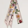 Schmaler Schal – Wild Floral Blossom Pink, recyceltes Polyester