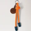 Seil-Schlüsselanhänger Orange & Out of the Blue – Materialmix Seil-Schlüsselanhänger Orange & Out of the Blue – Materialmix