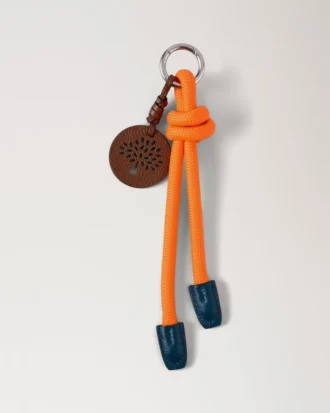 Seil-Schlüsselanhänger Orange & Out of the Blue – Materialmix Seil-Schlüsselanhänger Orange & Out of the Blue – Materialmix
