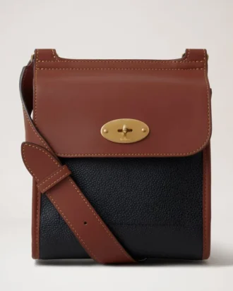 Small Antony Schwarz & Cognac Bioveg Scotchgrain & Flat Calf