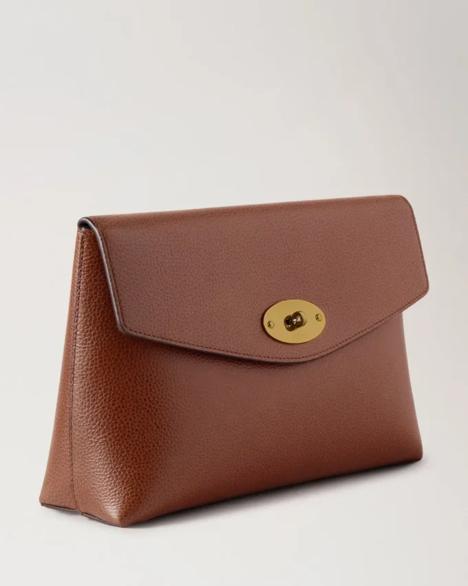 Small Darley-Kosmetiktasche in Eiche, kleine klassische Narbung