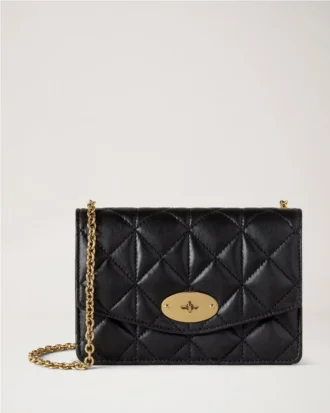 Small Darley Schwarz Gestepptes Nappaleder Damen
