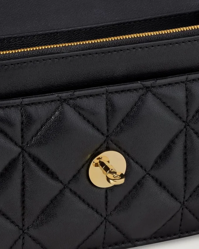 Small Darley Schwarz Gestepptes Nappaleder Damen Small Darley Schwarz Gestepptes Nappaleder Damen