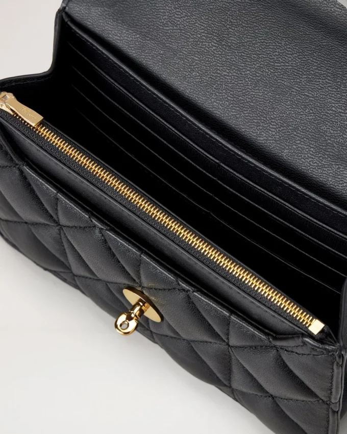 Small Darley Schwarz Gestepptes Nappaleder Damen Small Darley Schwarz Gestepptes Nappaleder Damen