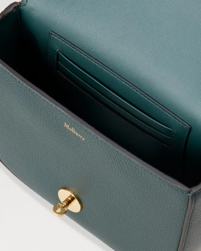 Small Darley-Tasche in Mulberry Green, kleine klassische Narbung Small Darley-Tasche in Mulberry Green, kleine klassische Narbung