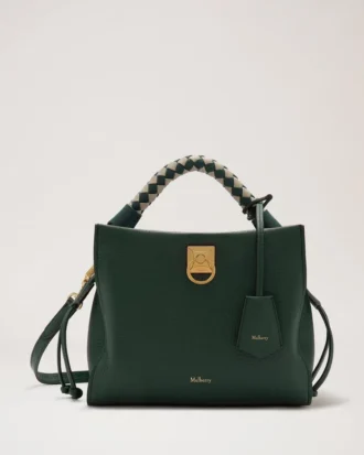 Small Iris Mulberry Green & Chalk Heavy Grain & Silky Calf Small Iris Mulberry Green & Chalk Heavy Grain & Silky Calf