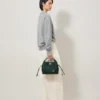Small Iris Mulberry Green & Chalk Heavy Grain & Silky Calf