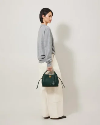 Small Iris Mulberry Green & Chalk Heavy Grain & Silky Calf Small Iris Mulberry Green & Chalk Heavy Grain & Silky Calf