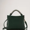 Small Iris Mulberry Green & Chalk Heavy Grain & Silky Calf