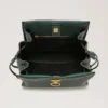 Small Iris Mulberry Green & Chalk Heavy Grain & Silky Calf