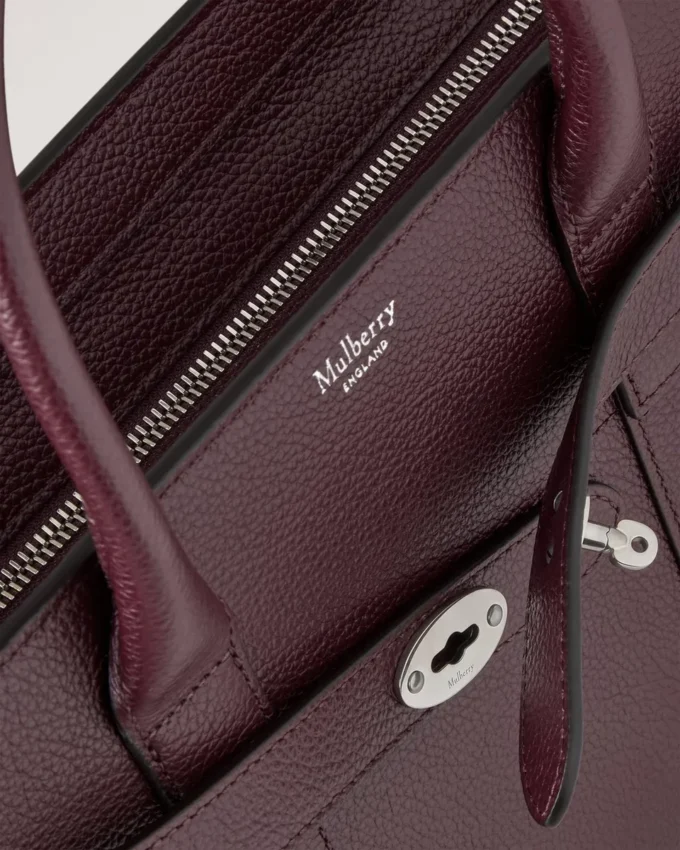 Small Zipped Bayswater in Black Cherry, Small Classic Grain Small Zipped Bayswater in Black Cherry, Small Classic Grain