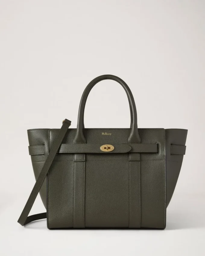 Small Zipped Bayswater in Juniper Green, kleine klassische Narbung Small Zipped Bayswater in Juniper Green, kleine klassische Narbung