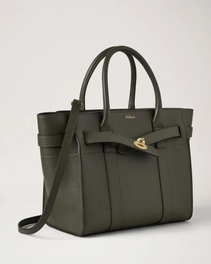 Small Zipped Bayswater in Juniper Green, kleine klassische Narbung Small Zipped Bayswater in Juniper Green, kleine klassische Narbung