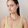 Softie Chunky Halskette, versilbertes Messing, Damen Softie Chunky Halskette, versilbertes Messing, Damen