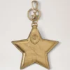 Stern-Schlüsselanhänger, mehrfarbig, Materialmix, Damen