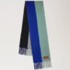 Strukturierter Schal im Colour-Block-Design aus Wollmischung in Ebenholz und Kobaltblau Strukturierter Schal im Colour-Block-Design aus Wollmischung in Ebenholz und Kobaltblau