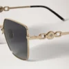 Tallulah Sonnenbrille Charcoal Metall & Bio-Acetat