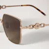 Tallulah Sonnenbrille Eiche Metall & Bio-Acetat Damen