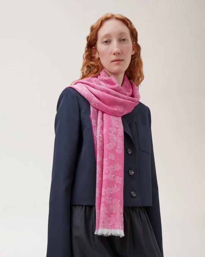 Tamara-Schal Mulberry Pink Baumwolle Damen