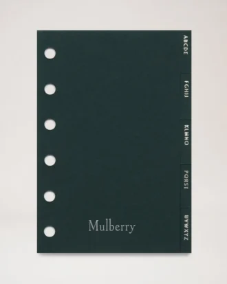 Taschenbuch-Kontakt-Trennblätter aus Mulberry Green-Papier Taschenbuch-Kontakt-Trennblätter aus Mulberry Green-Papier