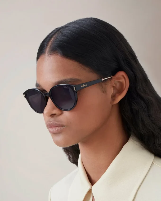 Taylor Sonnenbrille Schwarz Bio-Acetat & Metall Damen