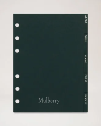 Terminkalender-Kontakt-Trennblätter aus Mulberry Green-Papier