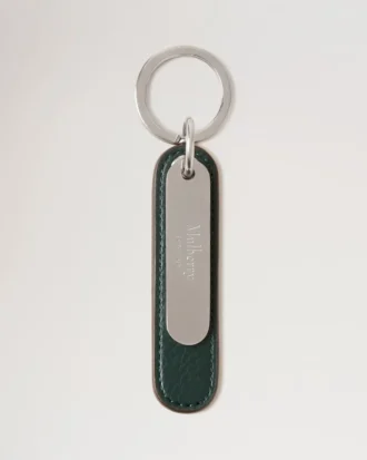 Traditioneller Schlüsselanhänger Mulberry Green Klein Klassische Narbung