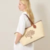 Tree Tote – Raffia Ecru & Bright Oak Raffia & Lederbesatz Tree Tote – Raffia Ecru & Bright Oak Raffia & Lederbesatz