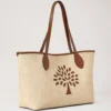 Tree Tote – Raffia Ecru & Bright Oak Raffia & Lederbesatz Tree Tote – Raffia Ecru & Bright Oak Raffia & Lederbesatz