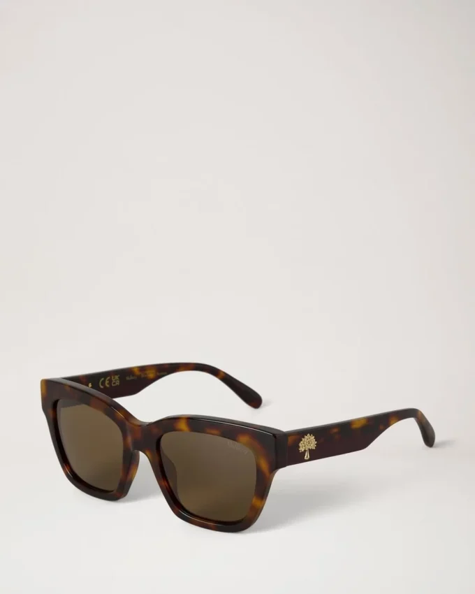 Vera Sonnenbrille aus Bio-Acetat in Schildpatt und Schwarzkirsche