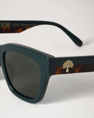 Vera Sonnenbrille in Mulberry Green & Schildpatt-Bio-Acetat Vera Sonnenbrille in Mulberry Green & Schildpatt-Bio-Acetat