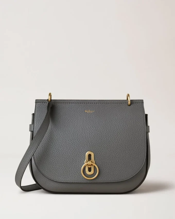 Weiche Amberley-Tasche in Anthrazit, Heavy Grain, Sustainable Icons