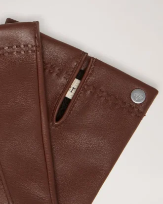 Weiche Nappa-Handschuhe für Herren Braune, glatte Nappa-Schals & Mützen Weiche Nappa-Handschuhe für Herren Braune, glatte Nappa-Schals & Mützen