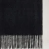 Wendbarer Kaschmir-Karoschal in Schwarz & Eierschalenweiß Wendbarer Kaschmir-Karoschal in Schwarz & Eierschalenweiß