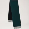 Wendbarer zweifarbiger Kaschmirschal in Mulberry Green und Schwarz Wendbarer zweifarbiger Kaschmirschal in Mulberry Green und Schwarz